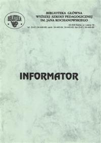 Okładka Informator Biblioteki 1997 rok