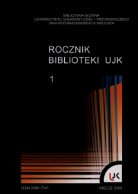 Okładka Rocznika Biblioteki Tom 1