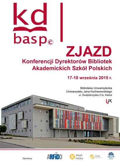 Plakat promujący Zjazd Konferencji Dyrektorów Bibliotek Akademickich Szkół Polskich