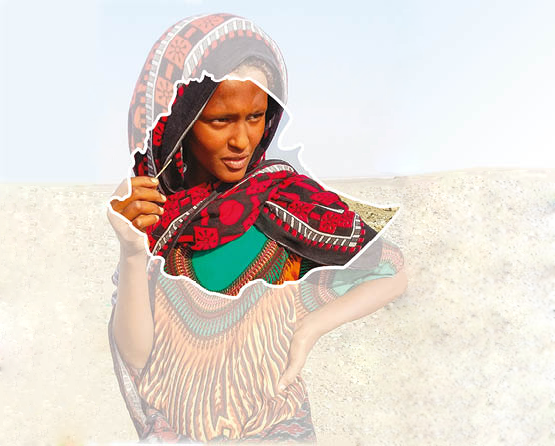Etiopska kobieta w tradycyjnym stroju