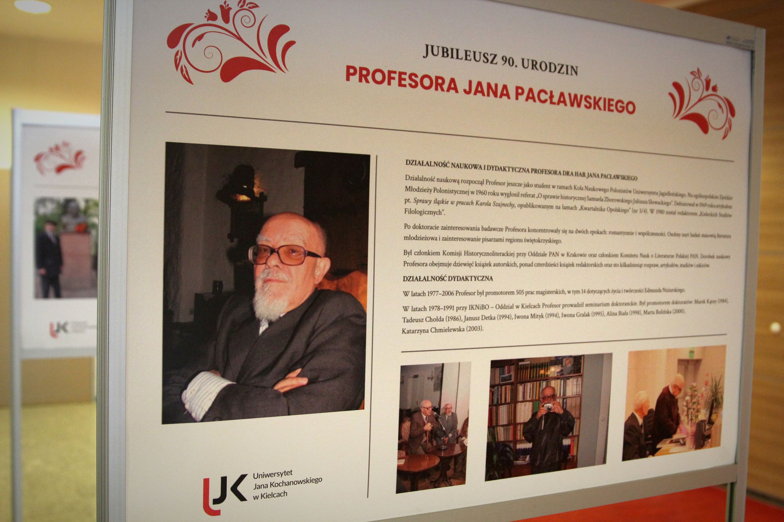 Przejdź do galerii Fotorelacja z wystawy „Jubileusz 90. urodzin Profesora Jana Pacławskiego”
